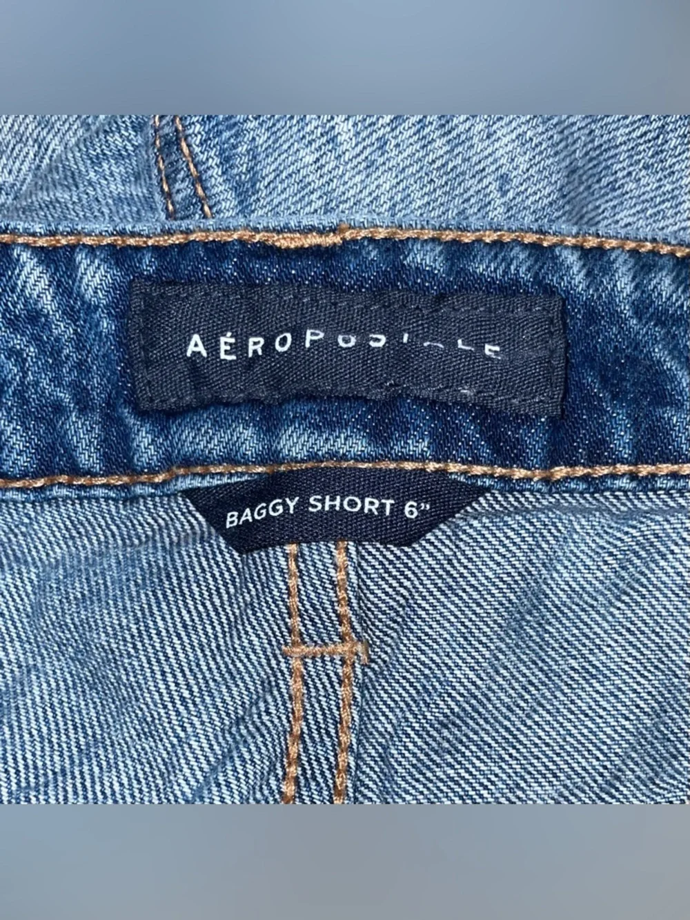 Aeropostale Blue Denim Baggy Cutoff Shorts